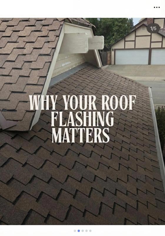 Multi-image Instagram carousel post for roofing contractor client